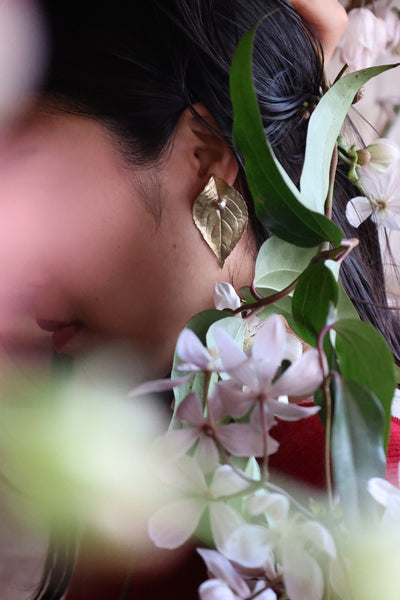 柊木 片耳ピアス［SVBR S_PI］纏う植物